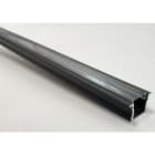 ENGITECHS - PR1002 PROFIL ALU A ENCASTRER NOIR 2M + CAPOT TRANSPARENT