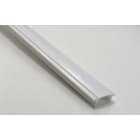 ENGITECHS - PR1006 PROFIL ALU A ENCASTRER BLANC 1CM + CAPOT BLANC