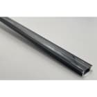 ENGITECHS - PR1006 PROFIL ALU A ENCASTRER NOIR 2M + CAPOT TRANSPARENT