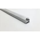 ENGITECHS - PR1009 PROFILE ALU PASSAGE DE CABLE GRIS + DIFFUSEUR OPALE 1CM