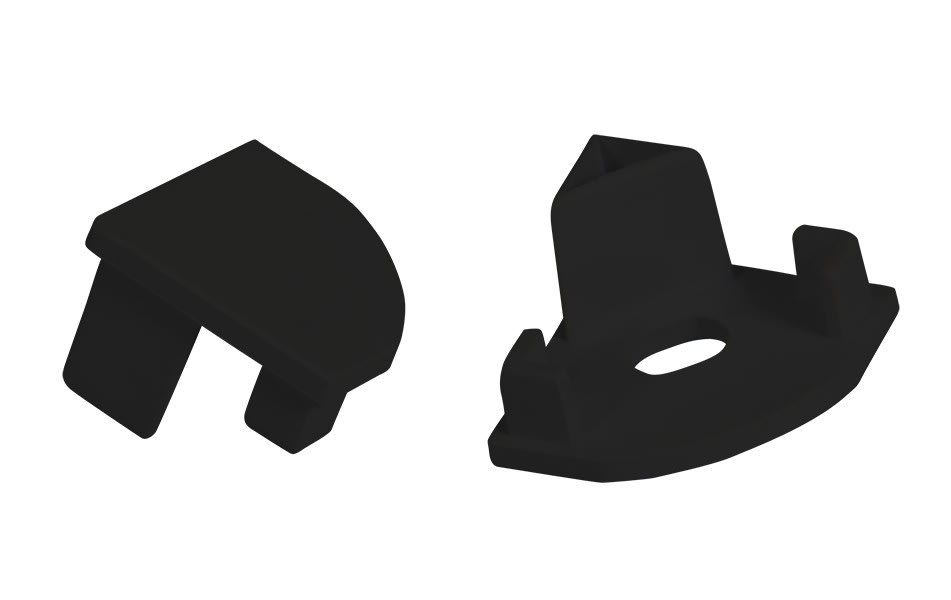 ENGITECHS - PR1012 BOUCHON DE FINITION EN MATIERE PLASTIQUE NOIR VENDU PAR LOT DE 2