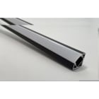ENGITECHS - PR1012 PROFIL ALU D'ANGLE NOIR 2M + CAPOT OPAQUE