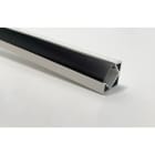 ENGITECHS - PR1012 PROFIL ALU D'ANGLE BLANC 2M + DIFFUSEUR NOIR