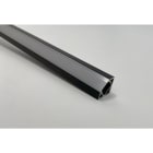 ENGITECHS - PR1012 PROFIL ALU D'ANGLE NOIR 1CM + CAPOT OPAL