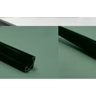 ENGITECHS - PR1012 PROFIL ALU D'ANGLE NOIR 2M + CAPOT TRANSPARENT