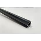 ENGITECHS - PR1012 PROFIL ALU D'ANGLE NOIR 1CM + CAPOT TRANSPARENT