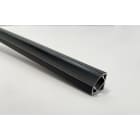ENGITECHS - PR1012 PROFIL ALU D'ANGLE NOIR 1CM + CAPOT TRANSPARENT