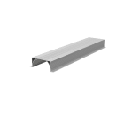 ENGITECHS - PR1022 PROFIL ALUMINIUM ENCASTRE GRIS 1CM + CAPOT