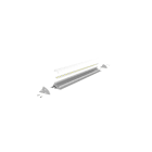 ENGITECHS - PR1023 PROFIL ALUMINIUM ANGLE GRIS 1CM + CAPOT