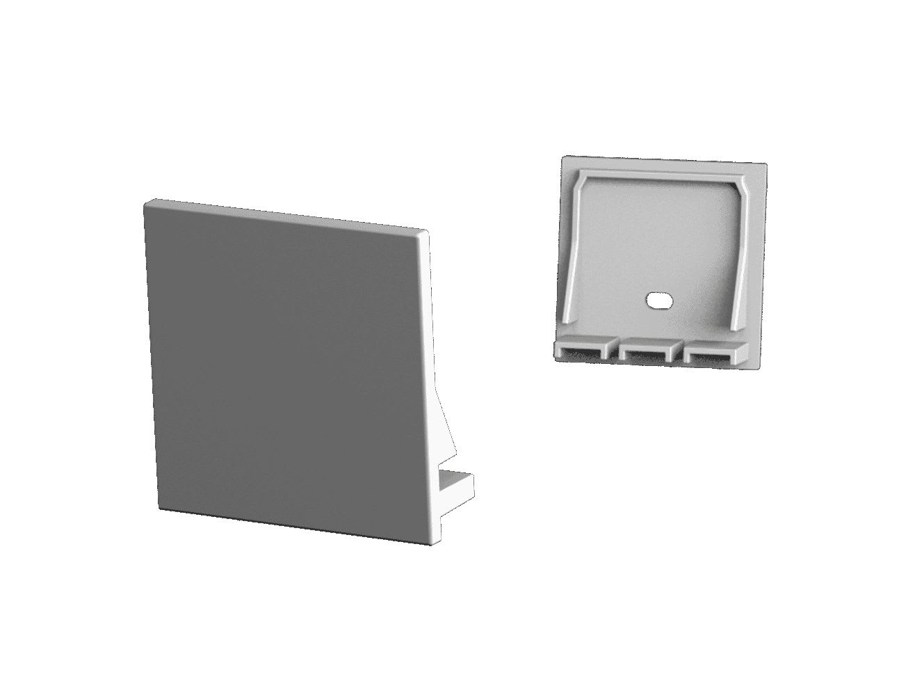 ENGITECHS - PR1030 BOUCHON DE FINITION EN MATIERE PLASTIQUE VENDU PAR LOT DE 2 GRIS