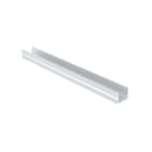 ENGITECHS - PR1036 PROFILE ALUMINIUM SAILLIE GRIS 1CM AVEC DIFFUSEUR BLANC OPAQUE