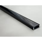 ENGITECHS - PR1045 PROFIL ALU EN SAILLIE, 2M, NOIR + DIFFUSEUR