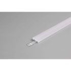 ENGITECHS - PR2004FT PROFIL ALUMINIUM ENCASTRE BLANC 2M + CAPOT TRANSPARENT