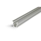 ENGITECHS - PR2002C PROFIL ALUMINIUM ENCASTRE GRIS 1CM + CAPOT