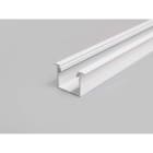 ENGITECHS - PR2004FT PROFIL ALUMINIUM ENCASTRE BLANC 1CM + CAPOT TRANSPARENT