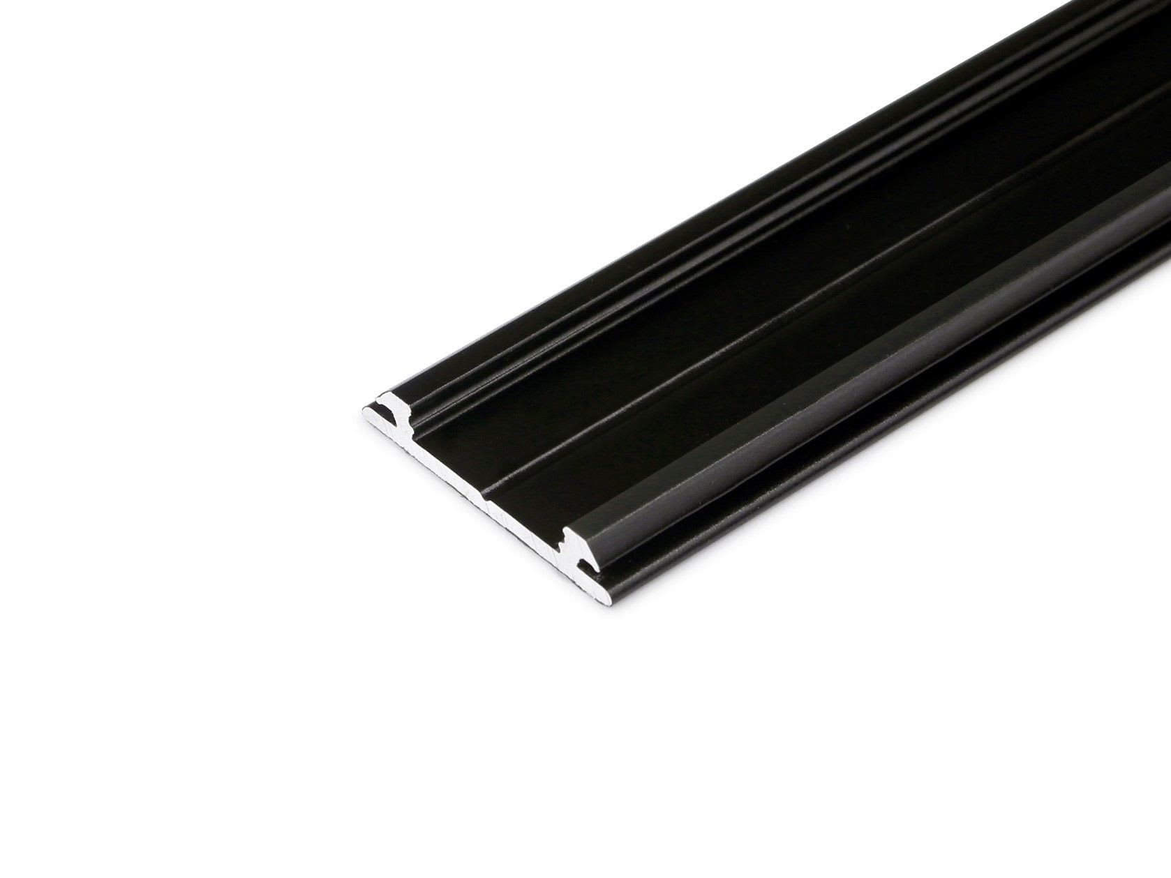 ENGITECHS - PR2005C PROFIL ALUMINIUM CINTRABLE NOIR 3M + CAPOT