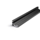ENGITECHS - PR2009FN PROFIL ALUMINIUM ANGLE NOIR 1CM + CAPOT NOIR