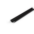 ENGITECHS - PR2016CN PROFIL ALUMINIUM ENCASTRE NOIR 2M + CAPOT NOIR