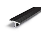 ENGITECHS - PR2018C PROFIL ALUMINIUM NEZ DE MARCHE NOIR 2M + A-DERAPANT NOIR