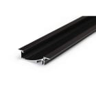 ENGITECHS - PR2028H PROFIL ALUMINIUM ENCAS NOIR 2M + CAPOT