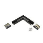 ENGITECHS - PR2029 CONNECTEUR D'ANGLE 90 DEGRES NOIR VENDU A L'UNITE