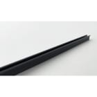 ENGITECHS - PR4017 PROFIL ALUMINIUM ENCASTRE NOIR 1CM + CAPOT