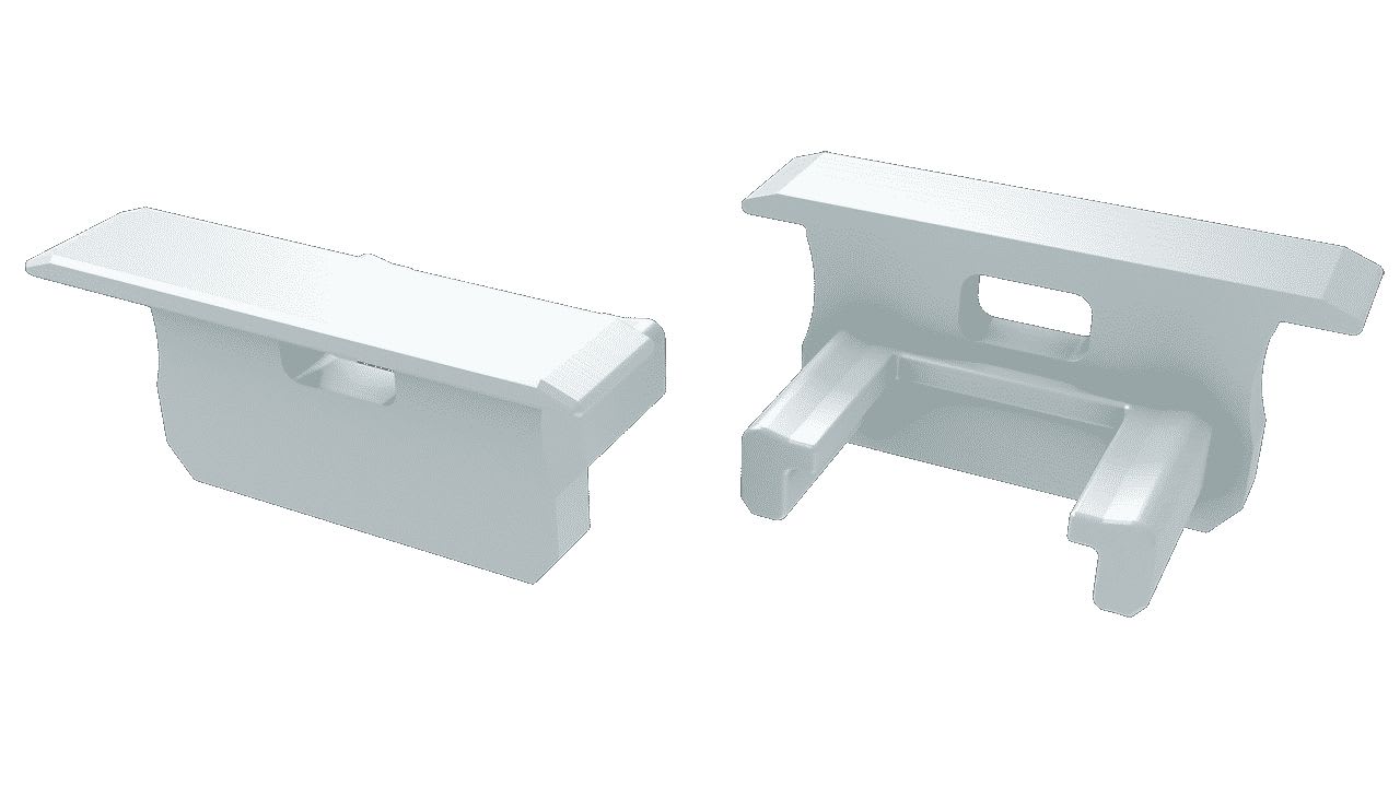 ENGITECHS - PR5002-1D BOUCHON EN MATIERE PLASTIQUE DROIT BLANC VENDU PAR LOT DE 2