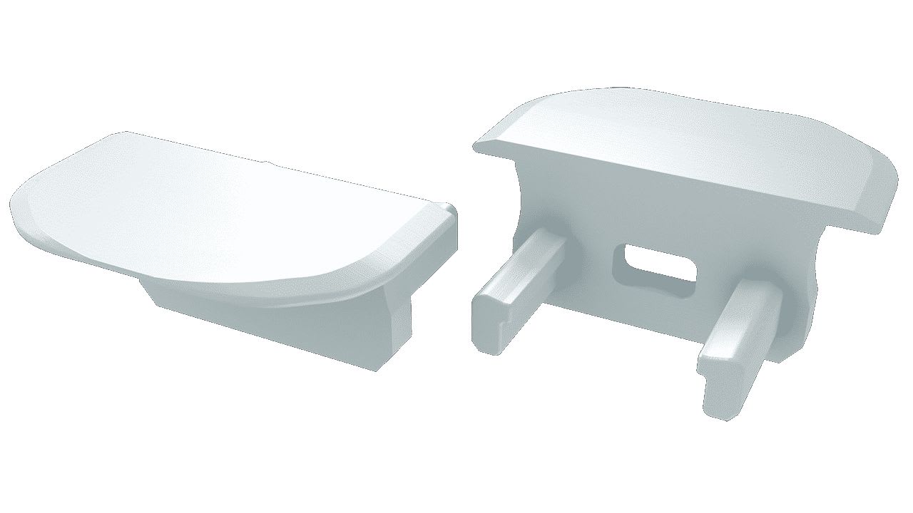 ENGITECHS - PR5002-1R BOUCHON DE FINITION EN MATIERE PLASTIQUE ROND BLANC VENDU PAR LOT DE 2