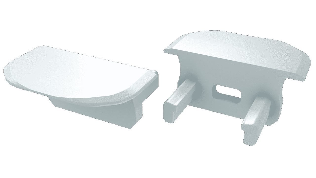 ENGITECHS - PR5002-1R BOUCHON DE FINITION EN MATIERE PLASTIQUE ROND BLANC VENDU PAR LOT DE 2