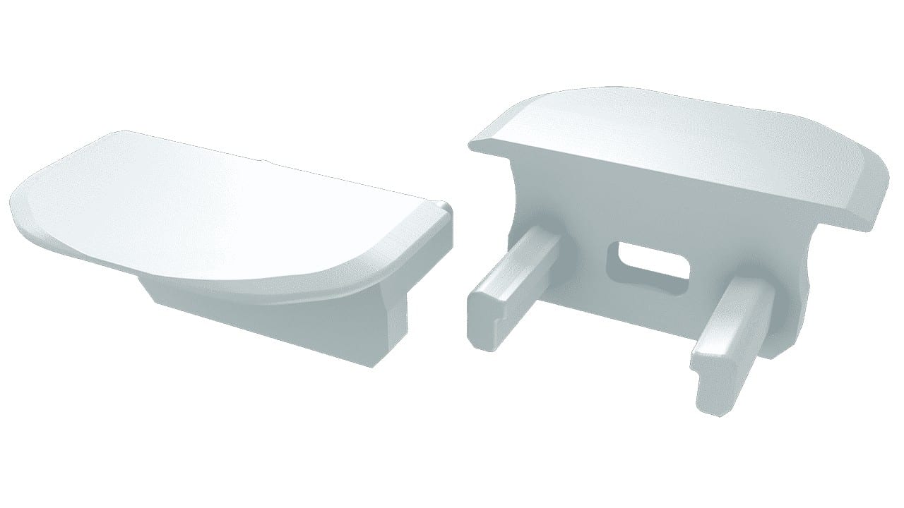 ENGITECHS - PR5002-1R BOUCHON DE FINITION EN MATIERE PLASTIQUE ROND BLANC VENDU PAR LOT DE 2