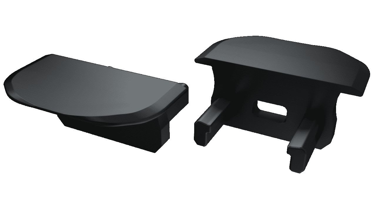 ENGITECHS - PR5002-1R BOUCHON DE FINITION EN MATIERE PLASTIQUE ROND NOIR VENDU PAR LOT DE 2