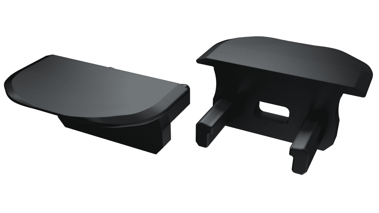 ENGITECHS - PR5002-1R BOUCHON DE FINITION EN MATIERE PLASTIQUE ROND NOIR VENDU PAR LOT DE 2