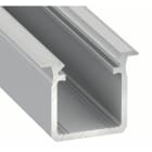ENGITECHS - PR5004 PROFILE ALUMINIUM ENCASTRE NOIR D'UNE LONGUEUR DE 2M