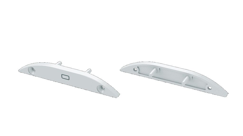 ENGITECHS - PR5012 BOUCHON DE FINITION EN MATIERE PLASTIQUE BLANC VENDU PAR LOT DE 2