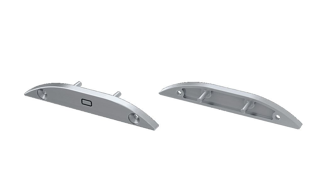 ENGITECHS - PR5012 BOUCHON DE FINITION EN MATIERE PLASTIQUE GRIS VENDU PAR LOT DE 2