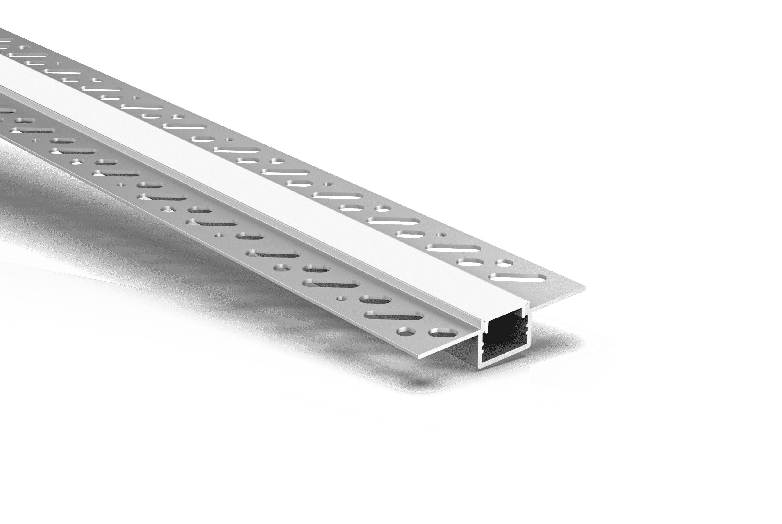 ENGITECHS - PR7001 PROFIL ALUMINIUM PLAQUO GRIS 2M + CAPOT