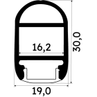 ENGITECHS - PR1032 PROFILE ALUMINIUM DRESSING NOIR D'UNE LONGUEUR DE 2M