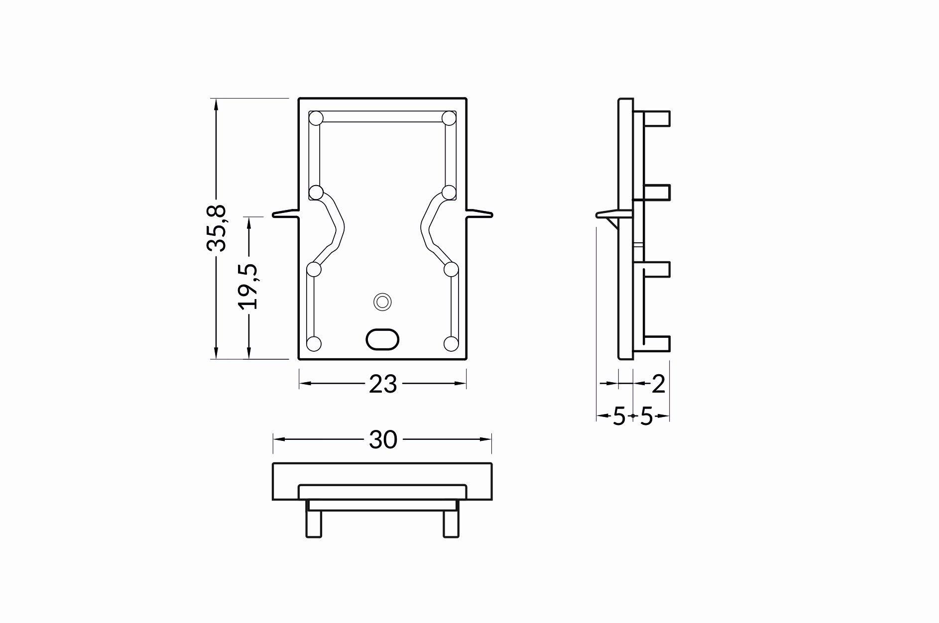 ENGITECHS - PR2004E7 BOUCHON DE FINITION EN MATIERE PLASTIQUE BLANC VENDU PAR LOT DE 2