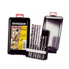 Diager - Coffret 7 forets béton BOOSTER 3 taillants SDS+ 6,8,10x110mm; 6,8,10,12x160mm