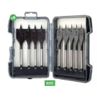 Diager - Coffret 9 mèches plates attachement quick-lock 14-16-18-20-22-24-26-28-30mm