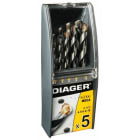 Diager - Coffret 5 forets béton MEGA attachement cylindrique diamètres 4,5,6,8,10 mm