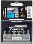 Diager - Coffret 7 embouts torsion 25mm PZ1-2-3 PH1-2-3 + porte embout standard
