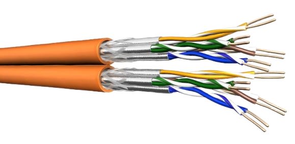 Draka Comteq - Câble cuivre Cat7 S/FTP 2x4p LSOH-FR Dca T500M 60060189