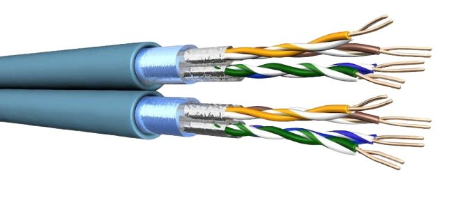 Draka Comteq - Câble cuivre Cat6a F/FTP 2x4p LSOH-FR T500m 60060424