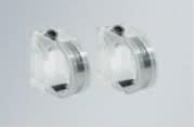 Norka by RIDI - Colliers de fixation, acier inoxydable/matière synthétique transparent (paire)