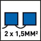 Norka by RIDI - Câblage traversant 2 x 1,5 mm², pour luminaire LUZERN 38 LED