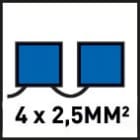 Norka by RIDI - Câblage traversant 4 x 2,5 mm² pour luminaire HAMBURG II + KIEL LED