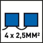 Norka by RIDI - Câblage traversant 4 x 2,5 mm² pour luminaire HAMBURG II + KIEL LED