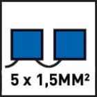 Norka by RIDI - Câblage traversant 5 x 1,5 mm², pour luminaire PHALANX LINEAR 75