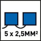 Norka by RIDI - Câblage traversant 5 x 2,5 mm², pour luminaire PHALANX LINEAR 115